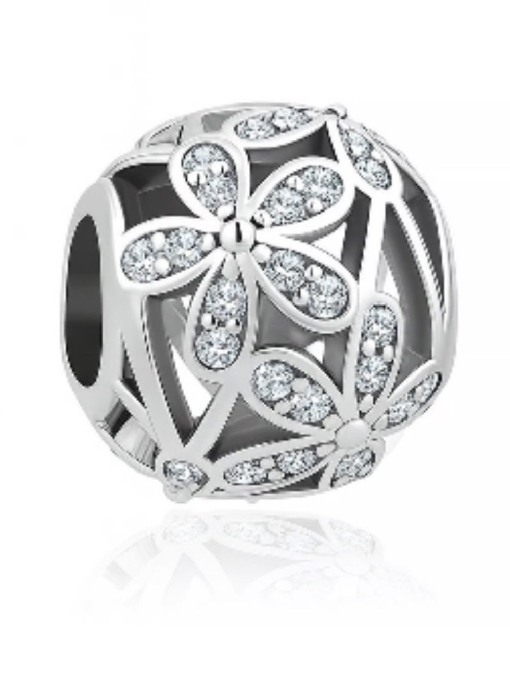 Daisy Flower Sterling Silver Charm